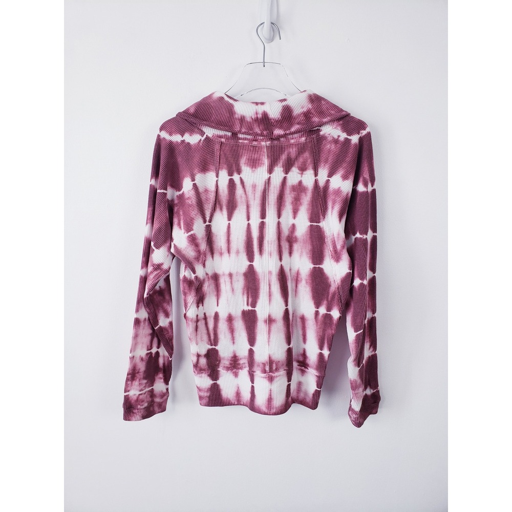 Anthropolgie Pilcro Angie  Cowl Neck Tie Dye Waffle Knit Long Sleeve Pullover XS - Picture 3 of 10